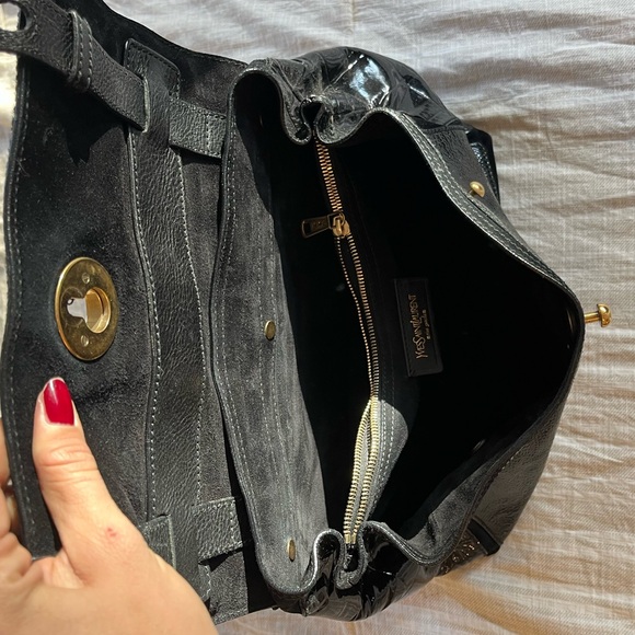 Discontinued YSL Muse two bag in patent leather and calf skin - Picture 5 of 13